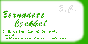 bernadett czekkel business card